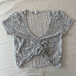 Hollister floral ruched crop top